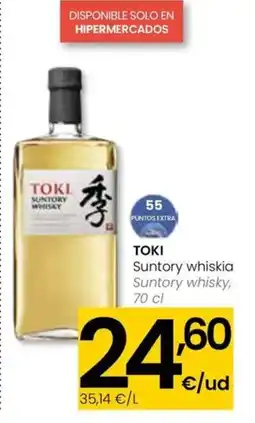 Eroski TOKI Suntory whiskia oferta