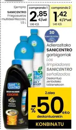 Eroski SANICENTRO Friegasuelos multidesinfección oferta