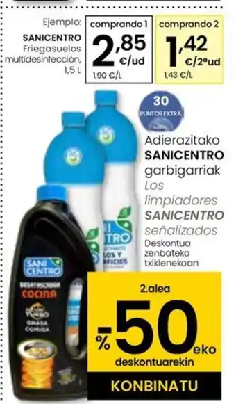 Eroski SANICENTRO Friegasuelos multidesinfección oferta