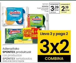 Eroski SPONTEX Duplo estropajo Frotaspon, 2 uds oferta
