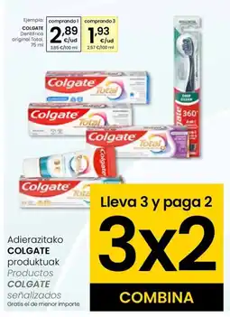 Eroski COLGATE Dentifrico original Total oferta