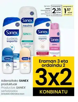 Eroski SANEX Desodorante Roll-on extracontrol oferta