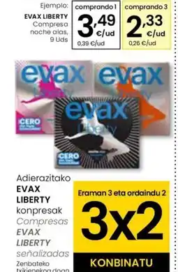 Eroski EVAX LIBERTY Compresa noche alas oferta