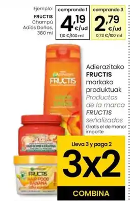 Eroski FRUCTIS Champú Adiós Daños oferta
