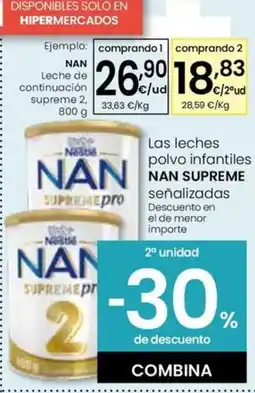 Eroski NAN Leche de continuación supreme 2 oferta