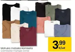 Eroski Mahuka motzeko kamiseta oferta