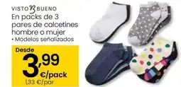 Eroski En packs de 3 pares de calcetines hombre o mujer oferta