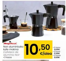 Eroski MAGAFESA Noir aluminiozko kafe makina oferta