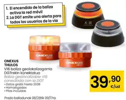 Eroski ONEXUS THULOS V16 baliza geolokalizagarria DGTrekin konektatua oferta