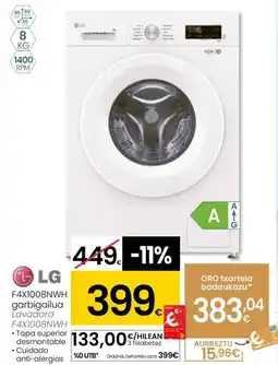 Eroski LG F4X1008NWH garbigailua oferta