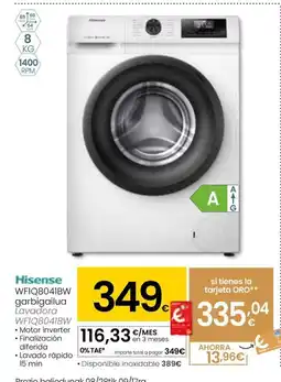 Eroski HISENSE WFIQ8041BW garbigailua oferta