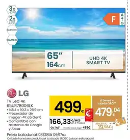Eroski LG TV Led 4K 65UR78006LK oferta