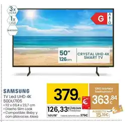 Eroski SAMSUNG TV Led UHD 4K 50DU7105 oferta