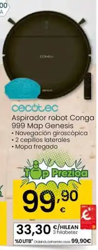 Eroski CECOTEC Aspirador robot Conga 999 Map Genesis oferta
