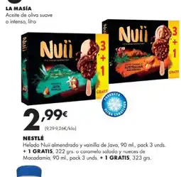 Supermercados Lupa NESTLÉ Helado Nuii almendrado y vainilla de Java oferta