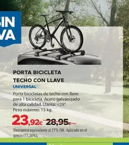 Aurgi Porta bicicleta techo con llave universal oferta