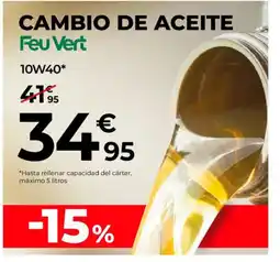 Feu Vert FEU VERT Cambio de aceite oferta