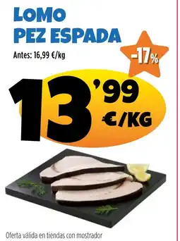 AhorraMas Lomo pez espada oferta