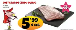 AhorraMas Costillar de cerdo duroc oferta