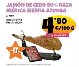 AhorraMas Jamón de cebo 50% raza ibérica sierra azuaga oferta