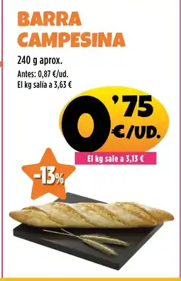 AhorraMas Barra campesina oferta