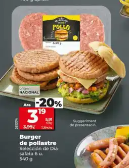 Dia Burger de pollastre oferta