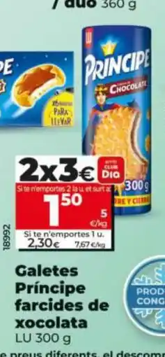 Dia Galetes Príncipe farcides de xocolata oferta