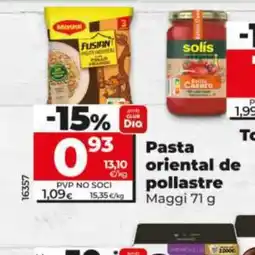 Dia Pasta oriental de pollastre oferta