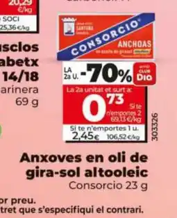 Dia Anxoves en oli de gira-sol altooleic oferta