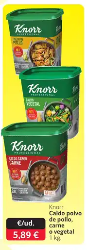 GM Cash & Carry KNORR Caldo polvo de pollo carne o vegetal oferta