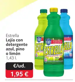 GM Cash & Carry ESTRELLA Lejía con detergente azul pino o limón oferta