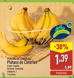 ALDI PLÁTANO DE CANARIAS Plátano de Canarias oferta