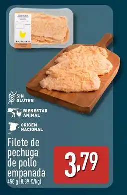 ALDI Filete de pechuga de pollo empanada oferta