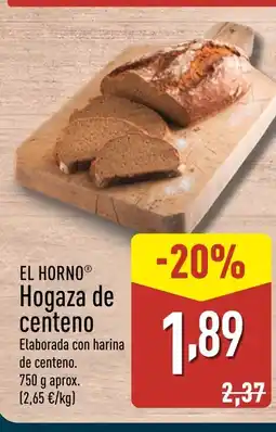 ALDI EL HORNO Hogaza de centeno oferta