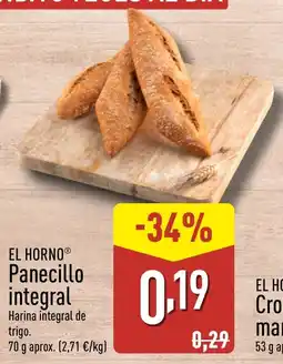 ALDI EL HORNO Panecillo integral oferta