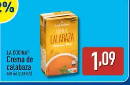 ALDI LA COCINA Crema de calabaza oferta