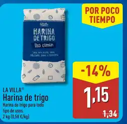 ALDI LA VILLA Harina de trigo oferta
