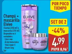 ALDI ELVIVE Champú mascarilla oferta