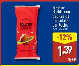 ALDI EL HORNO Bollito con pepitas de chocolate con leche oferta