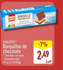 ALDI BISCOTTO Barquillos de chocolate oferta