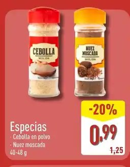 ALDI Especias oferta
