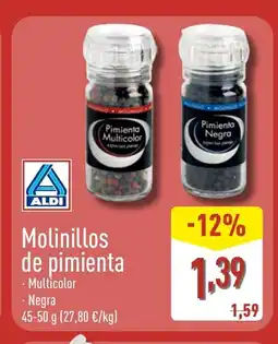 ALDI Molinillos de pimienta oferta