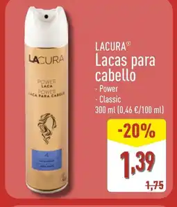 ALDI LACURA Lacas para cabello oferta