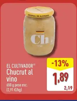 ALDI EL CULTIVADOR Chucrut al vino oferta