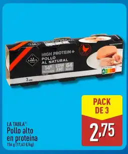 ALDI LA TABLA Pollo alto en proteina oferta