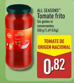 ALDI ALL SEASONS Tomate frito oferta