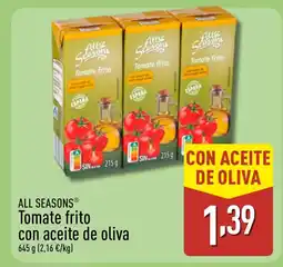 ALDI ALL SEASONS Tomate frito con aceite de oliva oferta