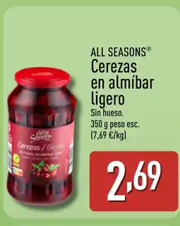 ALDI ALL SEASONS Cerezas en almíbar Ligero oferta