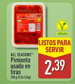 ALDI ALL SEASONS Pimiento asado en tiras oferta