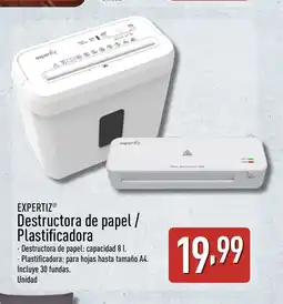ALDI EXPERTIZ Destructora de papel / Plastificadora oferta